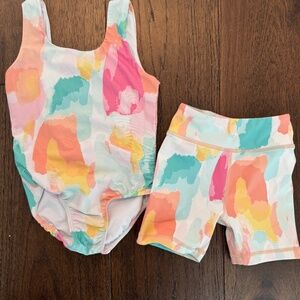 SweetHoney leotard and short set 4t